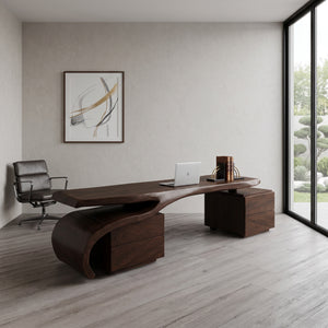 Modern Sculptural Desk With Flowing Design For Home Office