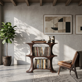 Rustic Record Stand Vintage Living Room Vibe