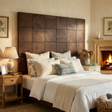 Rustic Square Panel Headboard For Modern Farmhouse Bedroom Decor