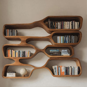 Organic Sculptural Wall Bookcase For Living Room
