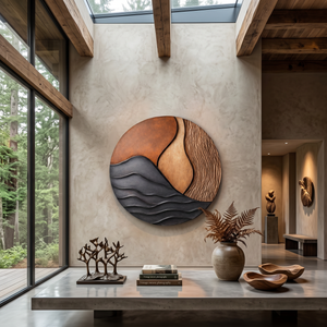 Mid Century Wood Wall Art For Bedroom Modern Home Decor