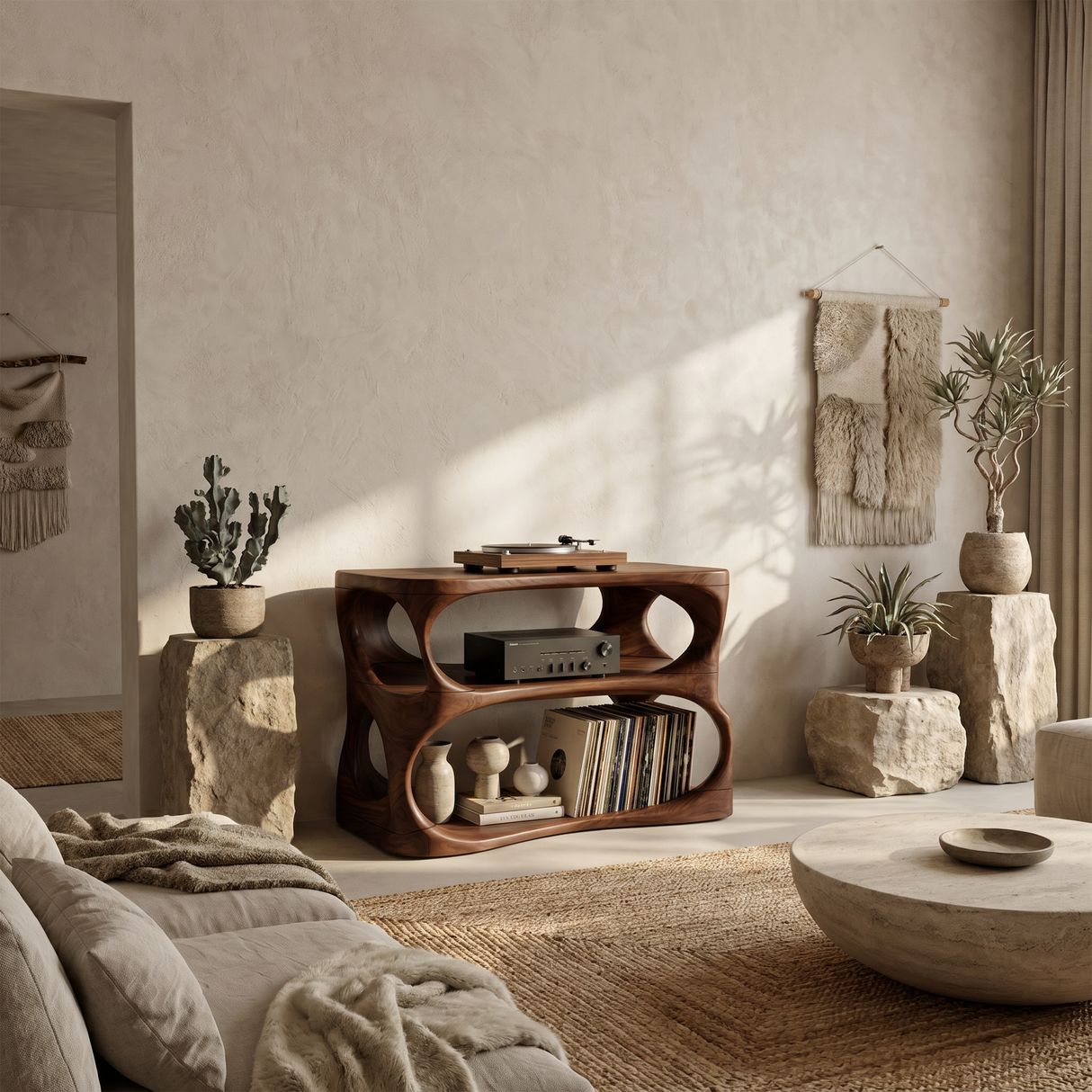 Modern Vinyl Display Stand For Entertainment Interior Space