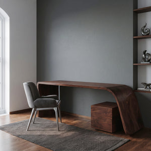 Minimal Wooden Office Desk For Home Office