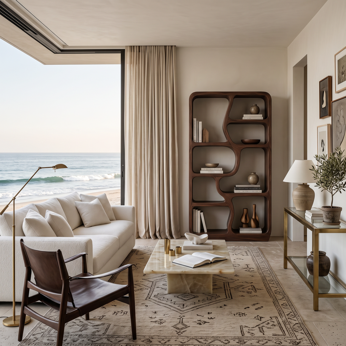 Contemporary Handmade Wooden Bookshelf For Home Styling