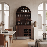Classic Wine Cabinet With Storage For Dining Room