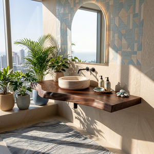 Modern Live Edge Bathroom Vanity Urban Penthouse