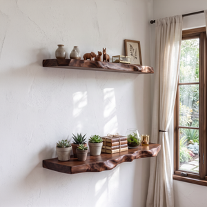 Farmhouse Wooden Floating Shelf For Living Room Holiday Decoration