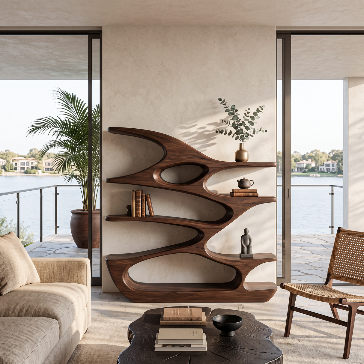 Contemporary Standing Shelf For Living Room Or Studio