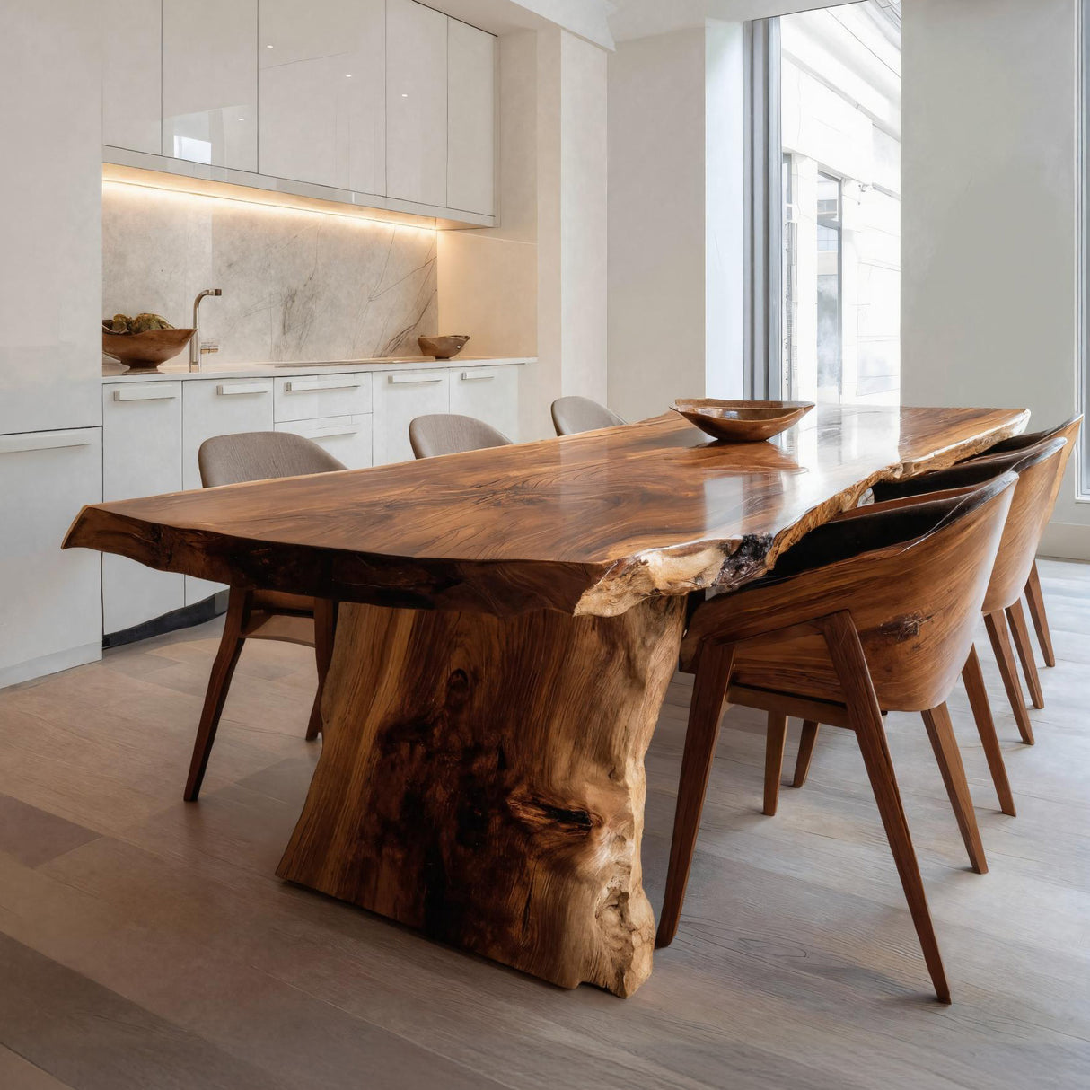 Handcrafted Live Edge Dining Table For Modern Home