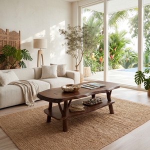 Natural Wood Coffee Table For Studio Lounge