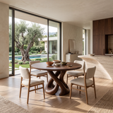 Contemporary Dining Table Organic Spiral Base For Modern Kitchen