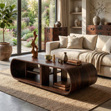 Farmhouse Wooden Live Edge Low Table For Entryway Design And Decor