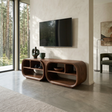 Luxury TV Console Architectural Wood Design