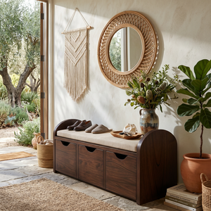 Rustic Shoe Organizer Cabinet For Farmhouse Entryway Display Corner