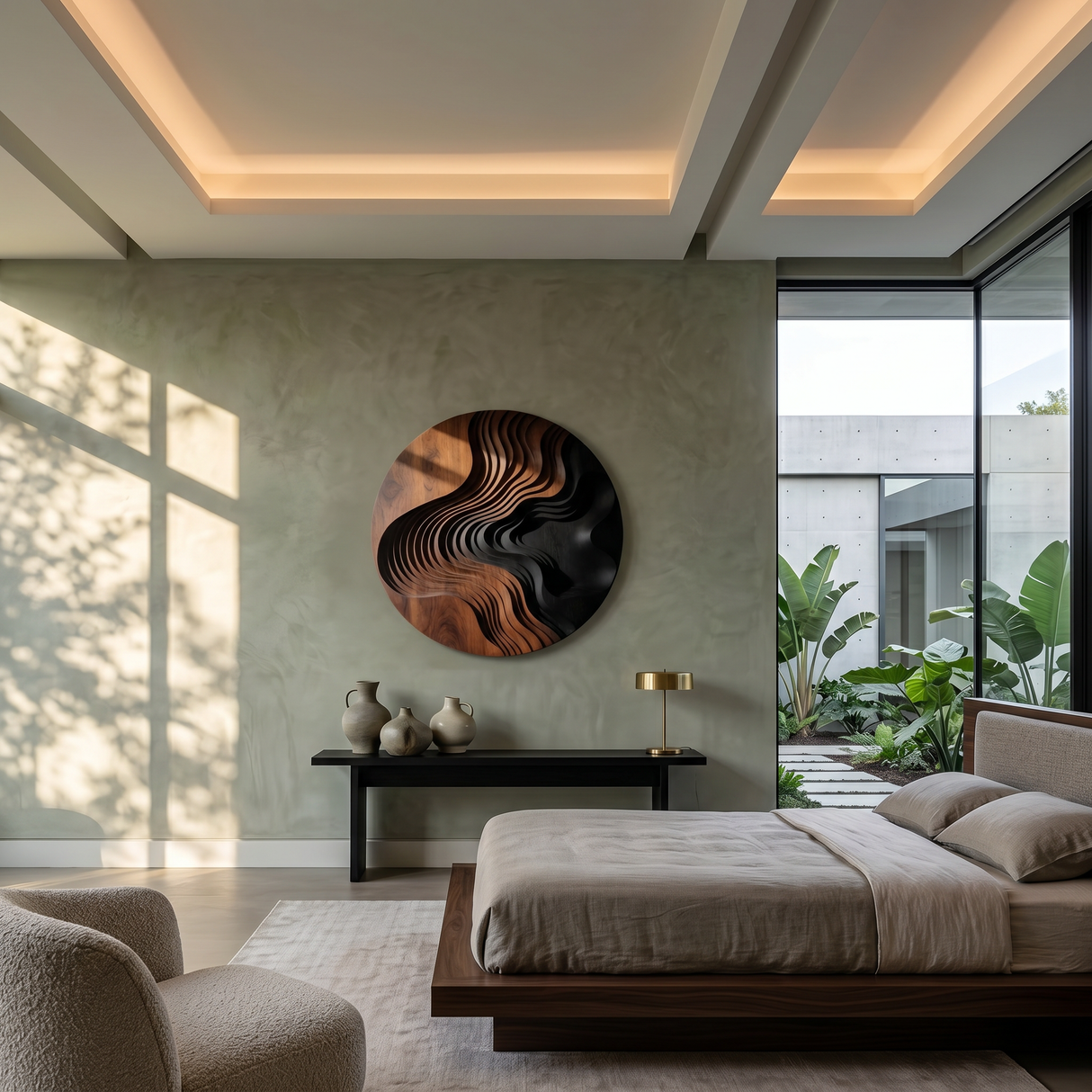 Organic Contour Wall Art For Lounge Interior