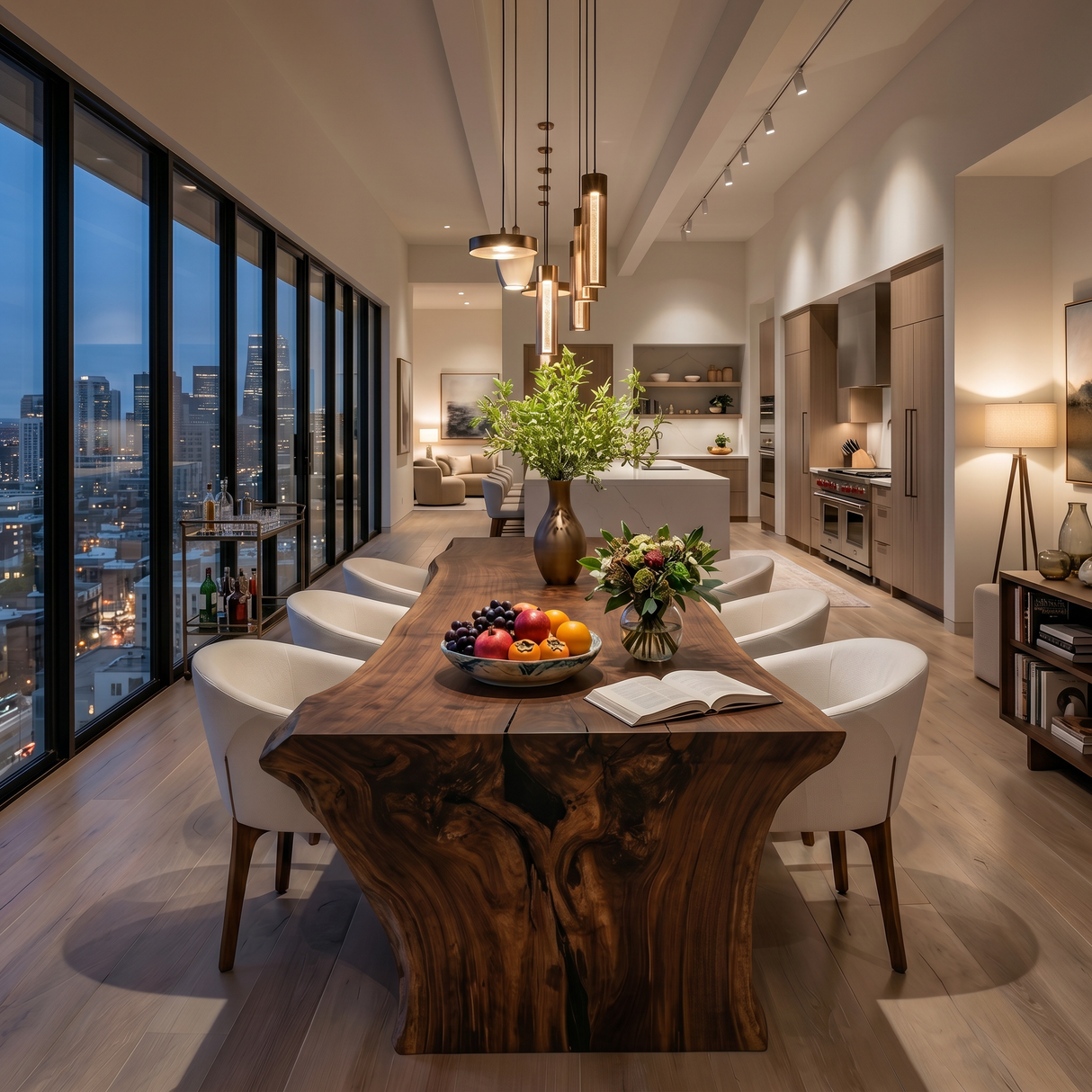 Modern Live Edge Dining Table For Dining Room