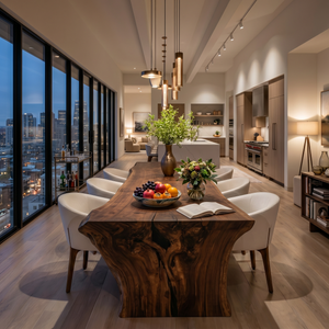 Modern Live Edge Dining Table For Dining Room