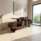 Organic Wave Vinyl Record Cabinet Modern Loft