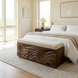 Elegant Wooden Hidden Storage Bench For Bedroom Interior