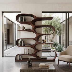 Organic Living Room Bookshelf For Home Decor