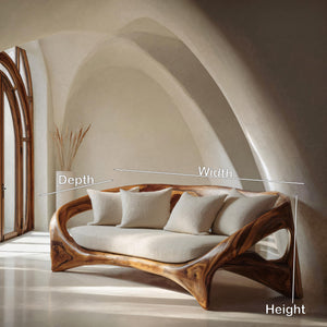 Organic Sculptural Sofa For Living Room Space
