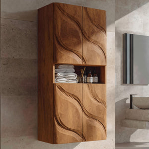 Contemporary Bathroom Cabinet Waves Design For Bathroom