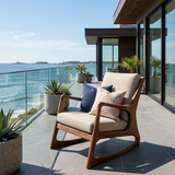 Organic Wooden Chair Curved Back Design For Home