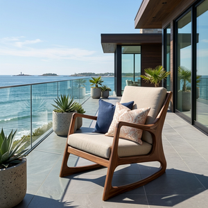 Organic Wooden Chair Curved Back Design For Home