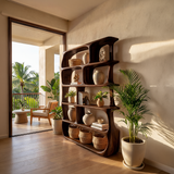 Contemporary Organic Bookshelf Living Room Display