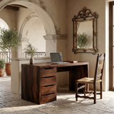 Minimalist Work Desk With Metal X Legs For Studio Room