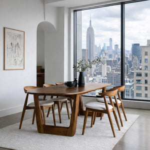 Quiet Luxury Dining Table With Soft Sculptural Edges For Dining Room