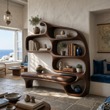 Modern Sculptural Bookshelf For Stylish Reading Space