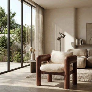 Minimalist Natural Wood Chair For Modern Living Room