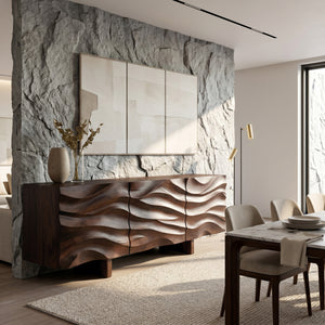 Organic Modern Wood Sideboard For Living Room