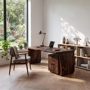 Mid Century Desk Corner Work Desk For Study Area