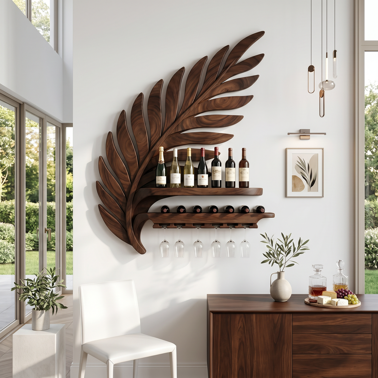 Industrial Wall Wine Rack For Loft Interior