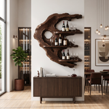 Handcrafted Minimalist Wall Mounted Wine Rack For Home