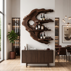 Handcrafted Minimalist Wall Mounted Wine Rack For Home