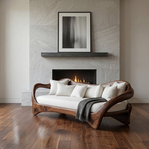 Organic Curved Sofa For Living Room Decor
