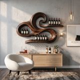 Minimalist Wine Holder For Kitchen Wall