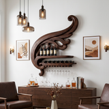 Farmhouse Wine Bottle Holder For Kitchen
