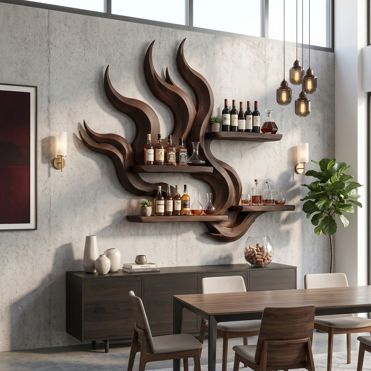 Scandinavian Wine Glass Holder For Home Bar