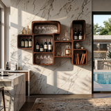 Organic Modern Wall Wine Rack For Dining Room