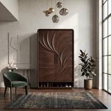 Minimalist Textured Surface Wardrobe For Guest Room Interior