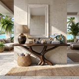 Organic Coral Base Console Table Luxury Beach House