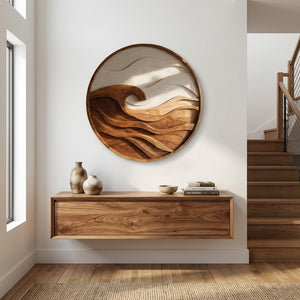 Handcrafted Round Wave Wall Art For Wall Decor