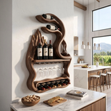 Mid Century Mountain Form Wine Holder For Dining Room