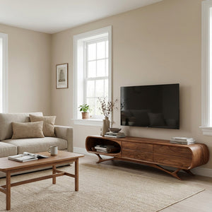 Contemporary Wooden TV Cabinet For Living Room Decor