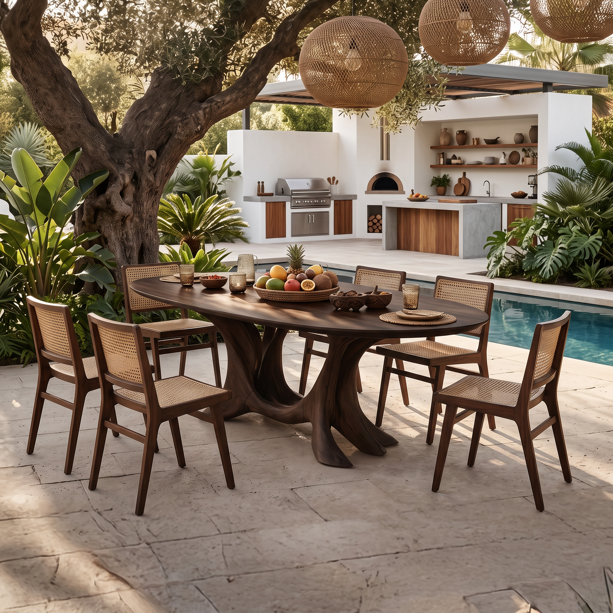 Rustic Dining Table For Inviting Kitchen Setup