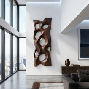 Contemporary Sculptural Wall Art With Abstract Design For Entryway